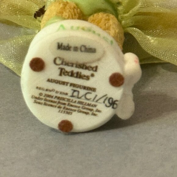 Vintage Cherished Teddies Figurine Enesco Ballerina Birthstone August Peridot - Picture 3 of 3